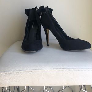 Black suede shoes